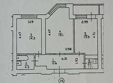 2-комнатная квартира по адресу (площадь 66,9 м²) - Atlanta.ua - фото 23