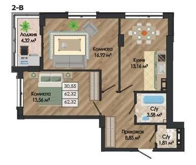 2-rooms apartment apartment by the address st. Nikolaevskaya (area 64 m²) - Atlanta.ua - photo 10