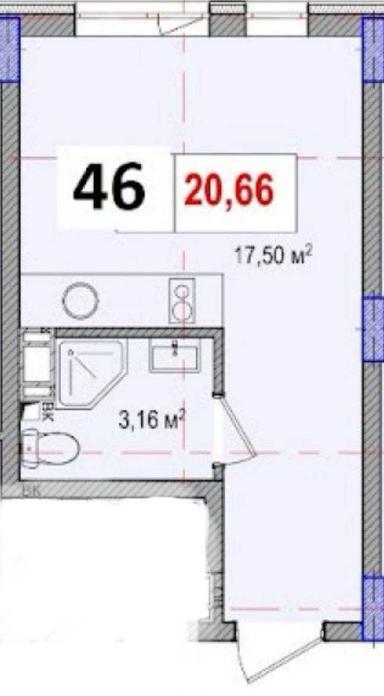 1-room apartment apartment by the address st. Zabolotnogo ak (area 20,7 m²) - Atlanta.ua - photo 15