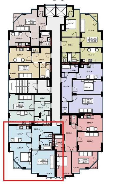 2-комнатная квартира по адресу (площадь 68,6 м²) - Atlanta.ua - фото 12