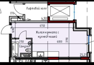 1-комнатная квартира по адресу ул. Спортивная (площадь 29 м²) - Atlanta.ua - фото 11