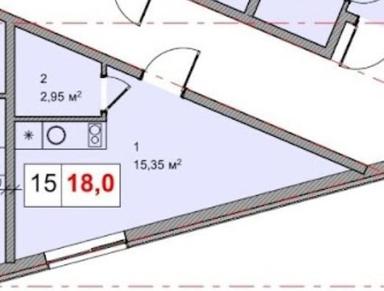 1-кімнатна квартира за адресою (площа 18 м²) - Atlanta.ua - фото 4