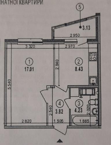 1-кімнатна квартира за адресою вул. Берковецька (площа 37 м²) - Atlanta.ua - фото 47