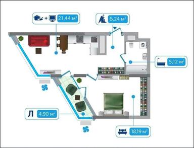 2-кімнатна квартира за адресою вул. Осокорська (площа 55,9 м²) - Atlanta.ua - фото 9