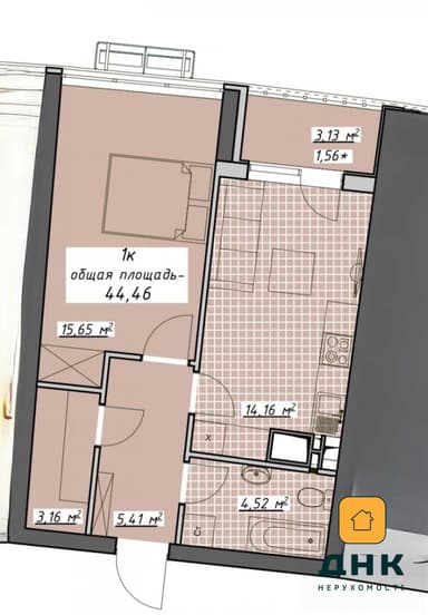 1-комнатная квартира по адресу ул. Витянская (площадь 45 м²) - Atlanta.ua - фото 36