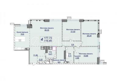 Многокомнатная квартира по адресу бульвар Дружбы Народов (площадь 177,8 м²) - Atlanta.ua - фото 6