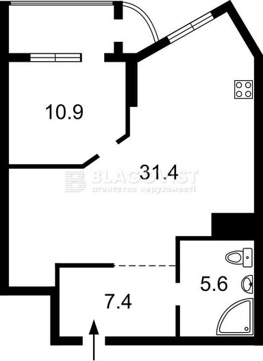 1-кімнатна квартира за адресою (площа 59,1 м²) - Atlanta.ua - фото 14