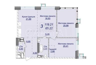 3-rooms apartment apartment by the address st. Andreya Verkhoglyada Dragomirova (area 119 m²) - Atlanta.ua - photo 10