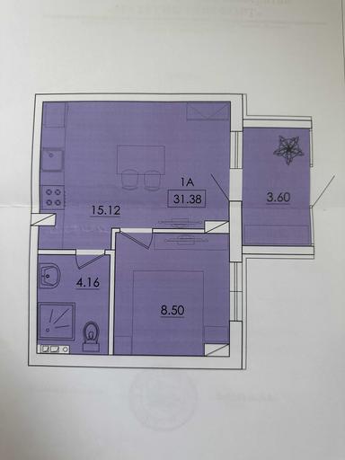 1-комнатная квартира по адресу ул. Проценко (площадь 31,7 м²) - Atlanta.ua - фото 29