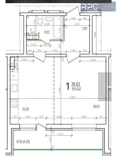 1-кімнатна квартира за адресою (площа 55 м²) - Atlanta.ua - фото 25