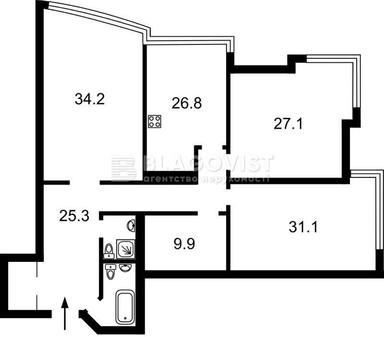 3-комнатная квартира по адресу бульвар Дружбы Народов (площадь 165000 м²) - Atlanta.ua - фото 18