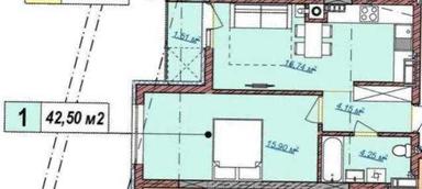 1-кімнатна квартира за адресою вул. Бузкова (площа 42,5 м²) - Atlanta.ua - фото 12