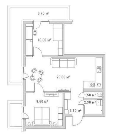 3-кімнатна квартира за адресою (площа 55 м²) - Atlanta.ua - фото 8