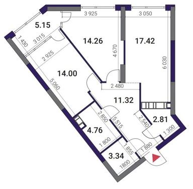 2-кімнатна квартира за адресою (площа 73,1 м²) - Atlanta.ua - фото 12