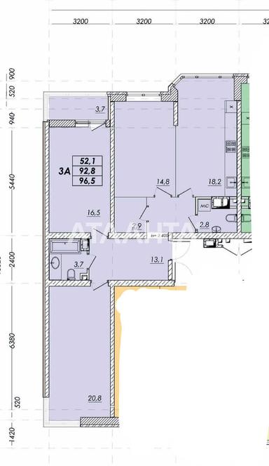 3-rooms apartment apartment by the address st. Tankistov (area 96,5 m²) - Atlanta.ua - photo 16