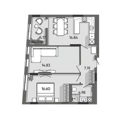 2-кімнатна квартира за адресою вул. Пластова (площа 67,9 м²) - Atlanta.ua - фото 8