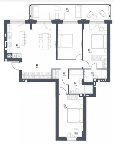 3-кімнатна квартира за адресою (площа 113,1 м²) - Atlanta.ua - фото 20