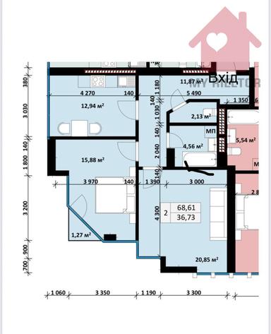2-комнатная квартира по адресу Петефі Шандора пл. (площадь 68,6 м²) - Atlanta.ua - фото 11