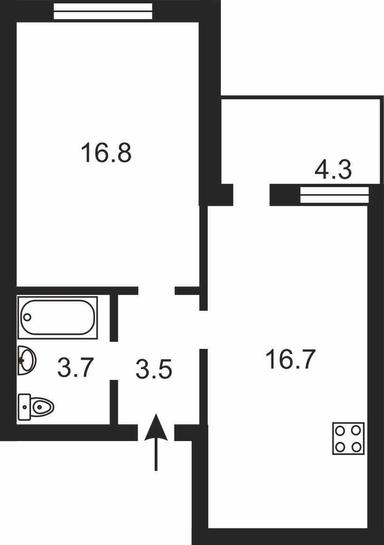 1-room apartment apartment by the address st. Vozdukhoflotskaya (area 44 m²) - Atlanta.ua - photo 9