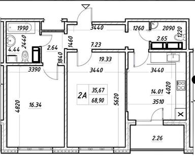 2-кімнатна квартира за адресою Балтійський пр. (площа 69 м²) - Atlanta.ua - фото 17