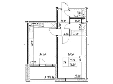 1-кімнатна квартира за адресою (площа 48,6 м²) - Atlanta.ua - фото 15