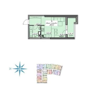 1-room apartment apartment by the address st. Vityanskaya (area 29 m²) - Atlanta.ua - photo 31