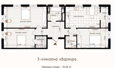 3-комнатная квартира по адресу (площадь 94 м²) - Atlanta.ua - фото 8