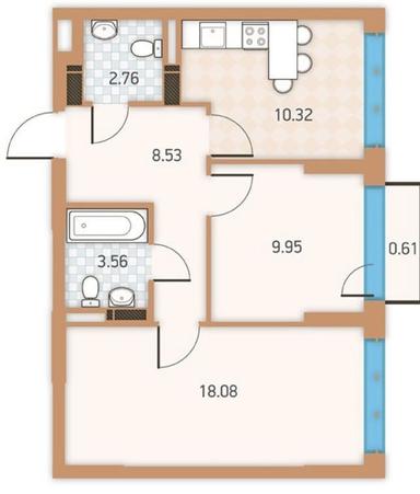 2-комнатная квартира по адресу ул. Братиславская (площадь 54,8 м²) - Atlanta.ua - фото 8