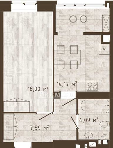 1-кімнатна квартира за адресою (площа 42 м²) - Atlanta.ua - фото 12
