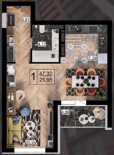 1-кімнатна квартира за адресою вул. Тираспільська (площа 47 м²) - Atlanta.ua - фото 13