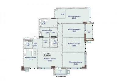 Багатокімнатна квартира за адресою бульвар Дружби Народів (площа 205 м²) - Atlanta.ua - фото 5