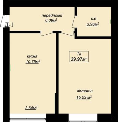 1-room apartment apartment by the address (area 40 m²) - Atlanta.ua - photo 25