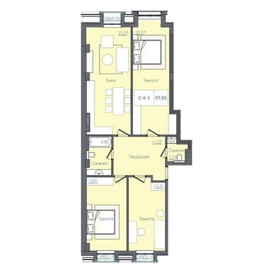 3-комнатная квартира по адресу Куликово поле пл. (площадь 97 м²) - Atlanta.ua - imageAlt 19