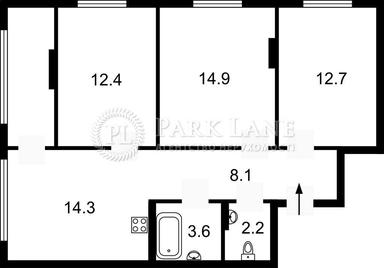 3-кімнатна квартира за адресою вул. Іллєнка Юрія (площа 74 м²) - Atlanta.ua - фото 11