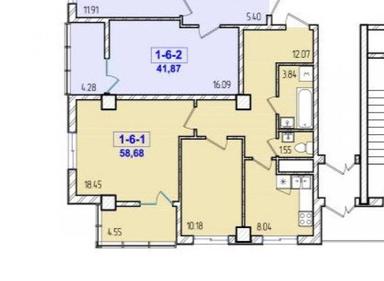 2-комнатная квартира по адресу (площадь 59 м²) - Atlanta.ua - фото 18