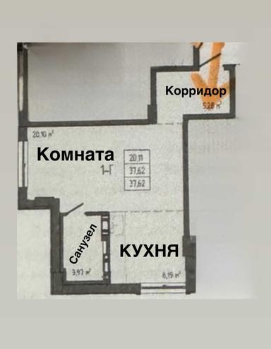 1-комнатная квартира по адресу ул. Проценко (площадь 38 м²) - Atlanta.ua - фото 16