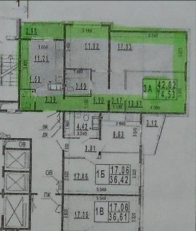3-комнатная квартира по адресу (площадь 74,5 м²) - Atlanta.ua - фото 5