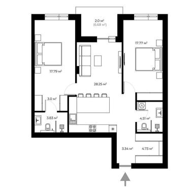 2-rooms apartment apartment by the address st. Petefi Shandora pl (area 85,2 m²) - Atlanta.ua - photo 10