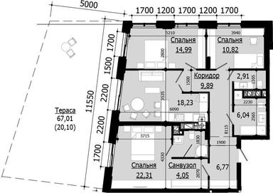 3-кімнатна квартира за адресою (площа 116,1 м²) - Atlanta.ua - фото 18