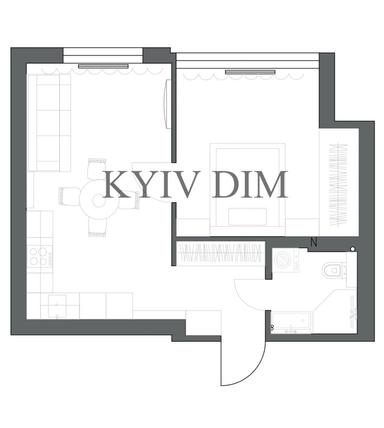 1-кімнатна квартира за адресою (площа 41 м²) - Atlanta.ua - фото 23