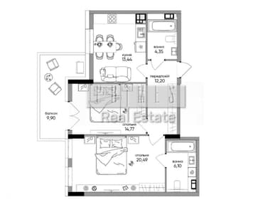 2-комнатная квартира по адресу ул. Олеговская (площадь 73 м²) - Atlanta.ua - imageAlt 21