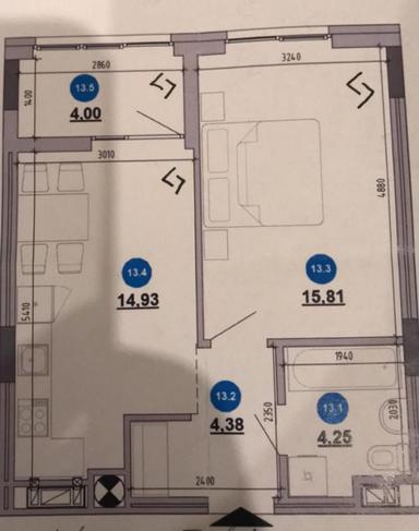 1-комнатная квартира по адресу (площадь 44 м²) - Atlanta.ua - фото 26