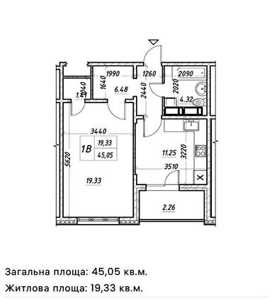 1-комнатная квартира по адресу ул. Коноплянская (площадь 45 м²) - Atlanta.ua - фото 36