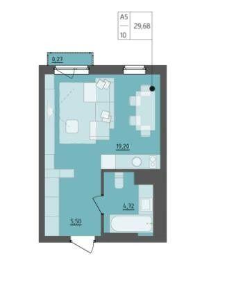 1-кімнатна квартира за адресою вул. Бандери Степана (площа 30 м²) - Atlanta.ua - фото 15