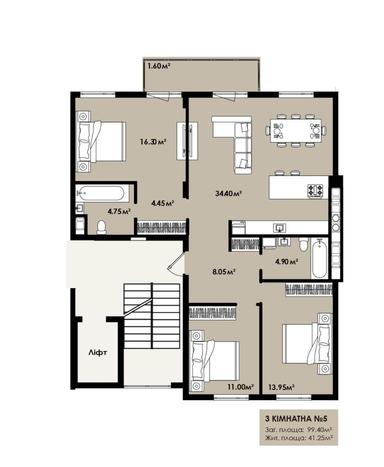 3-rooms apartment apartment by the address st. Staroznesenska ul (area 99,4 m²) - Atlanta.ua - photo 35