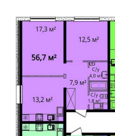 2-rooms apartment apartment by the address st. Literaturnaya (area 57 m²) - Atlanta.ua - photo 22