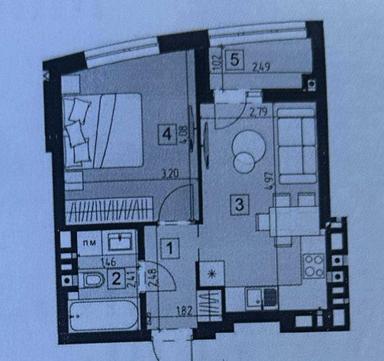 1-кімнатна квартира за адресою вул. Антоненка-Давидовича (площа 38,3 м²) - Atlanta.ua - фото 26
