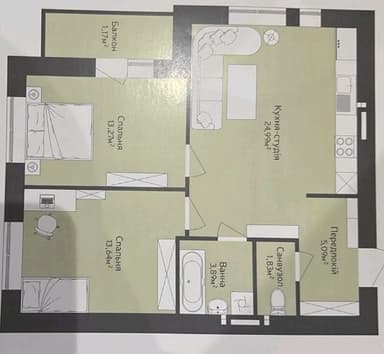 2-комнатная квартира по адресу Петефі Шандора пл. (площадь 63,9 м²) - Atlanta.ua - imageAlt 5