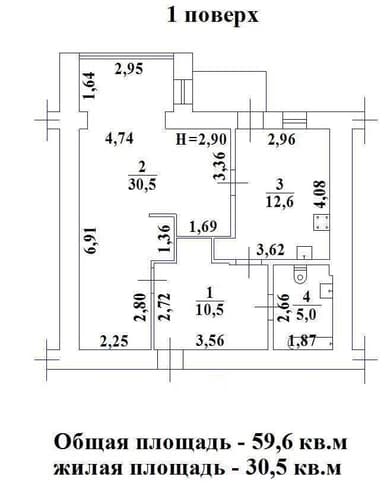 2-комнатная квартира по адресу ул. Проценко (площадь 60 м²) - Atlanta.ua - imageAlt 26