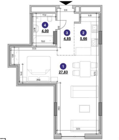 1-room apartment apartment by the address st. Volodimira Velikogo (area 42,3 m²) - Atlanta.ua - photo 6